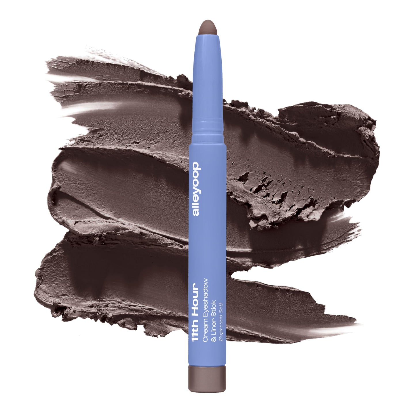 ALLEYOOP 11th Hour Waterproof Cream Eyeshadow Stick – Long-Lasting Eye Shadow Pencil & Eyeliner, Cream to Powder Stick & Highlighter – Smudge-Proof Eyeshadow Matte, Smoky Mocha Matte