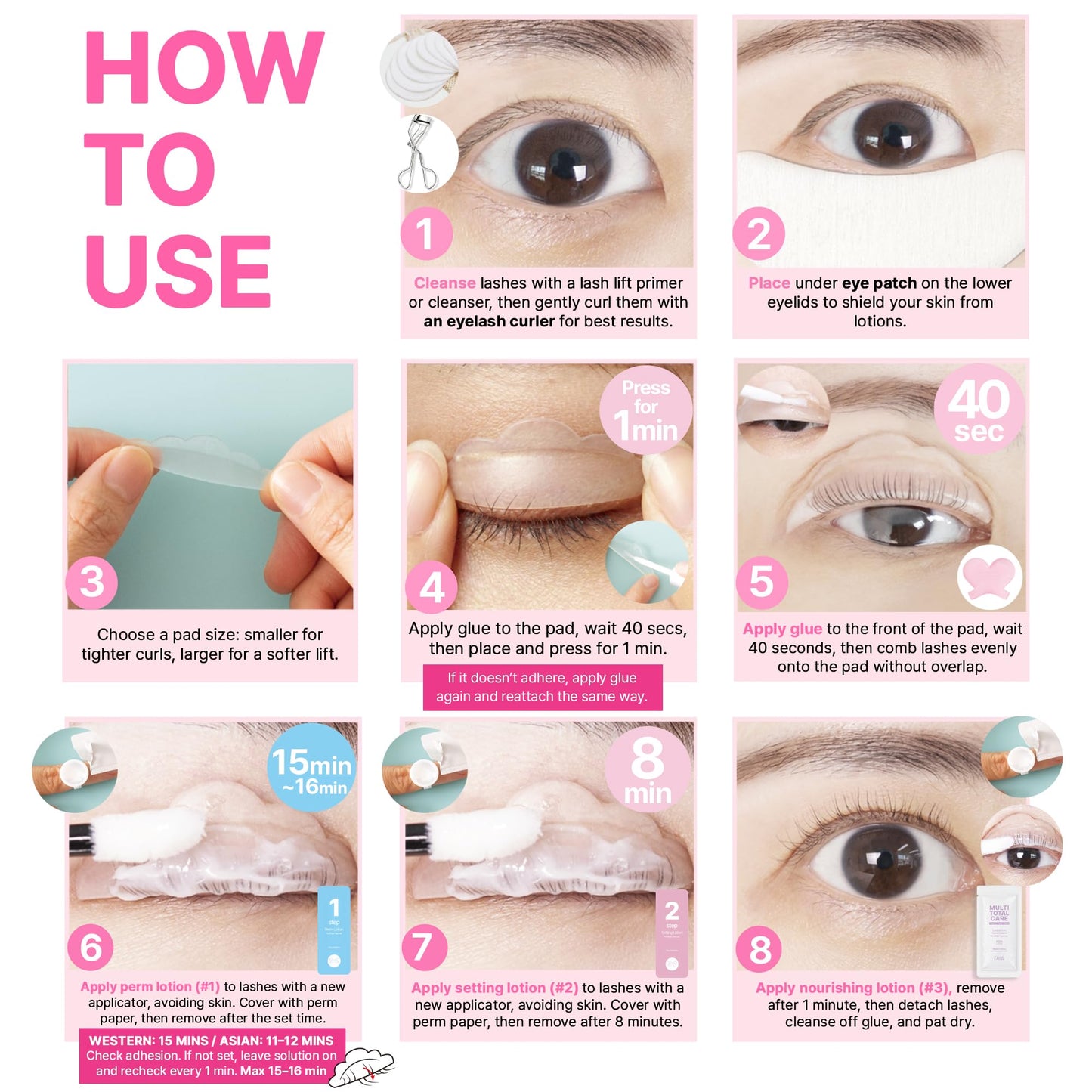 Korean Lash Lift Kit - Eye Brow Lamination Kit Eyelash Perm Kit Eyelash Lift Kit Lash Perm Eyebrow Lamination