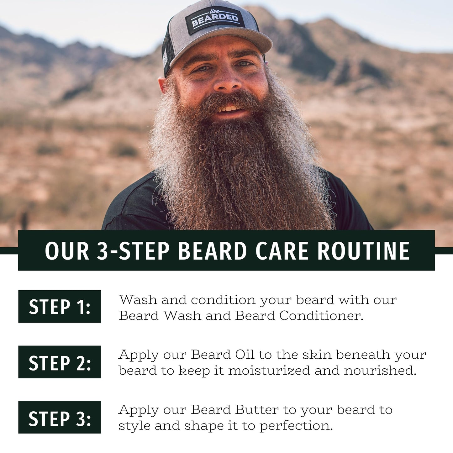 Live Bearded Beard Conditioner, 8 fl oz - Strengthens and Softens Facial Hair - Made in the USA - All-Natural Ingredients with Biotin, Caffeine | Forge Scent - Hinoki Cypress, Clove, Amber
