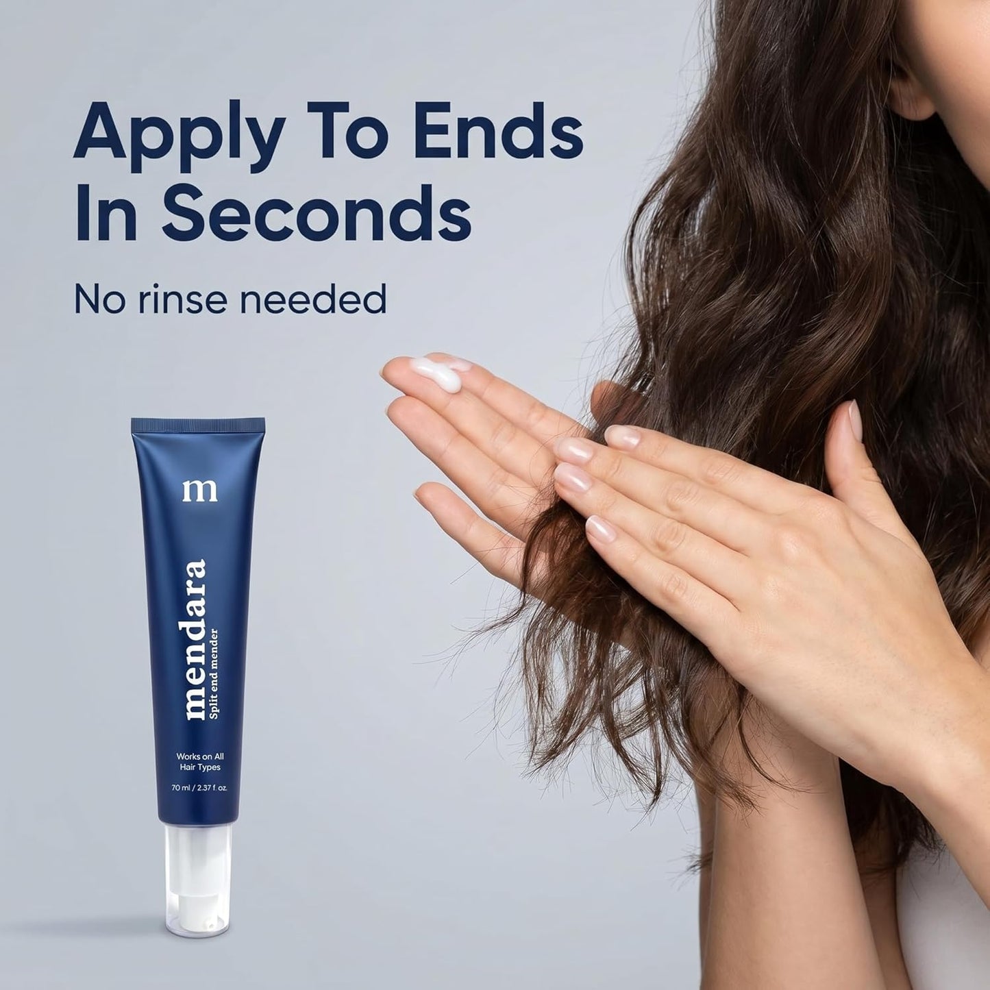 Split End Mender Hair Serum - Leave-In Treatment for Frizz Control & Repair | Lightweight Non-Greasy, 70ml