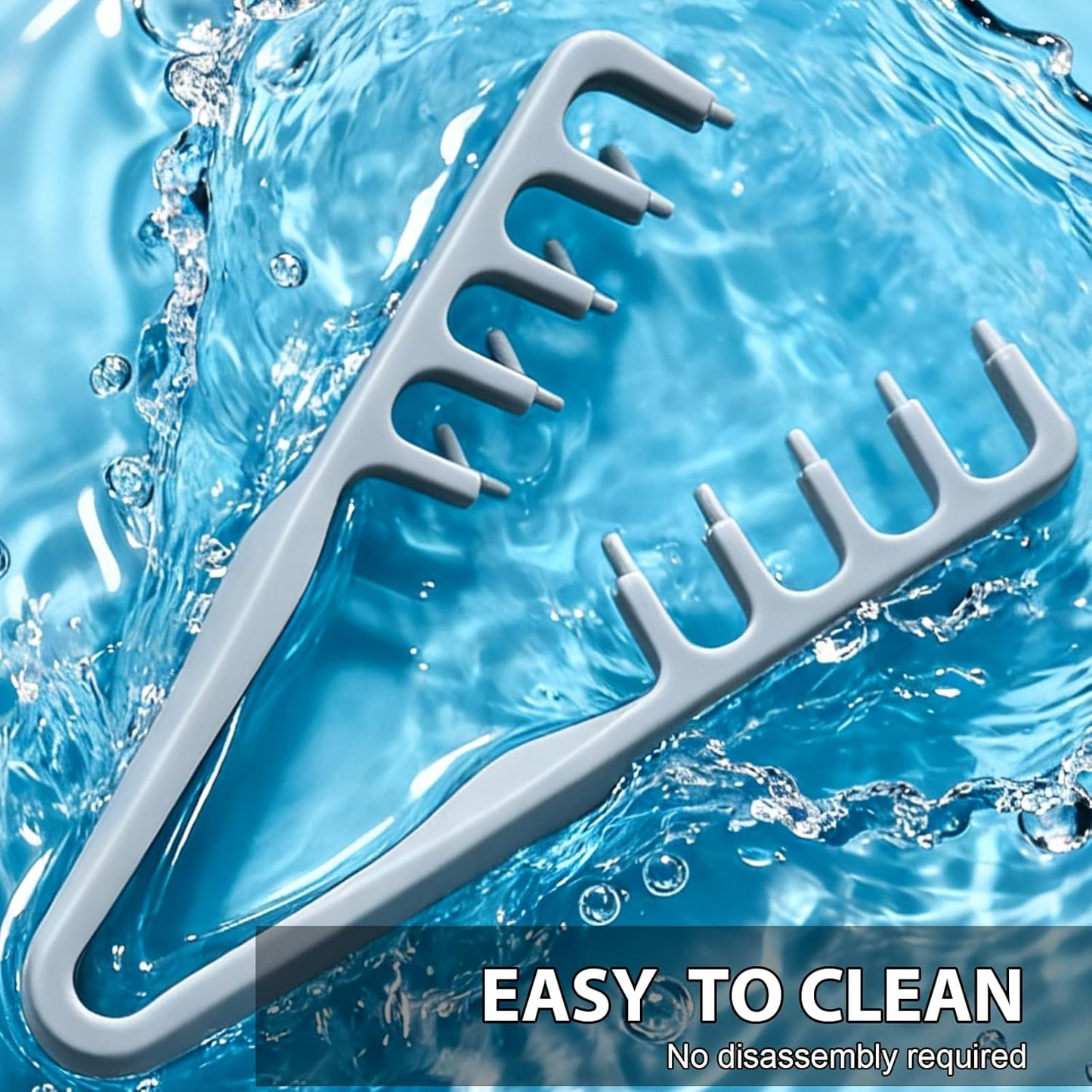 Volumizing Wide-Tooth Hair Styling Comb - Fluffy Fringe Parting Brush for All Hair Types | Grey
