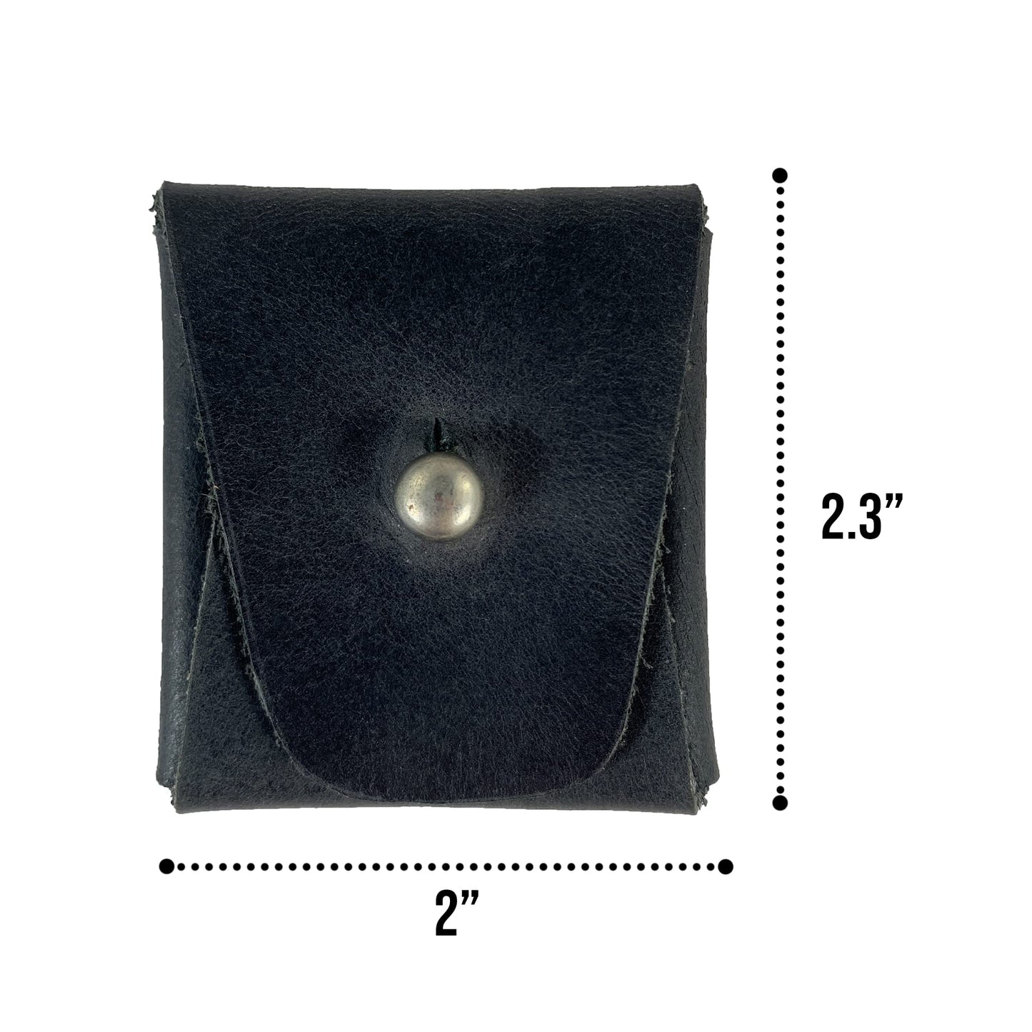 Hide & Drink, Leather Minimalist Coin Pouch, EarPods Case, SD Card Holder, Wallet and Cash Organizer, Handmade Includes 101 Year Warranty (Charcoal Black)
