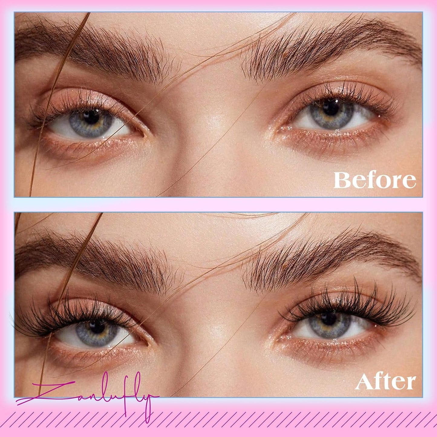 Self-Adhesive Eyelash Clusters - Natural Wispy C-Curl Pre-Glued Lashes | 10-16MM Individual Extensions