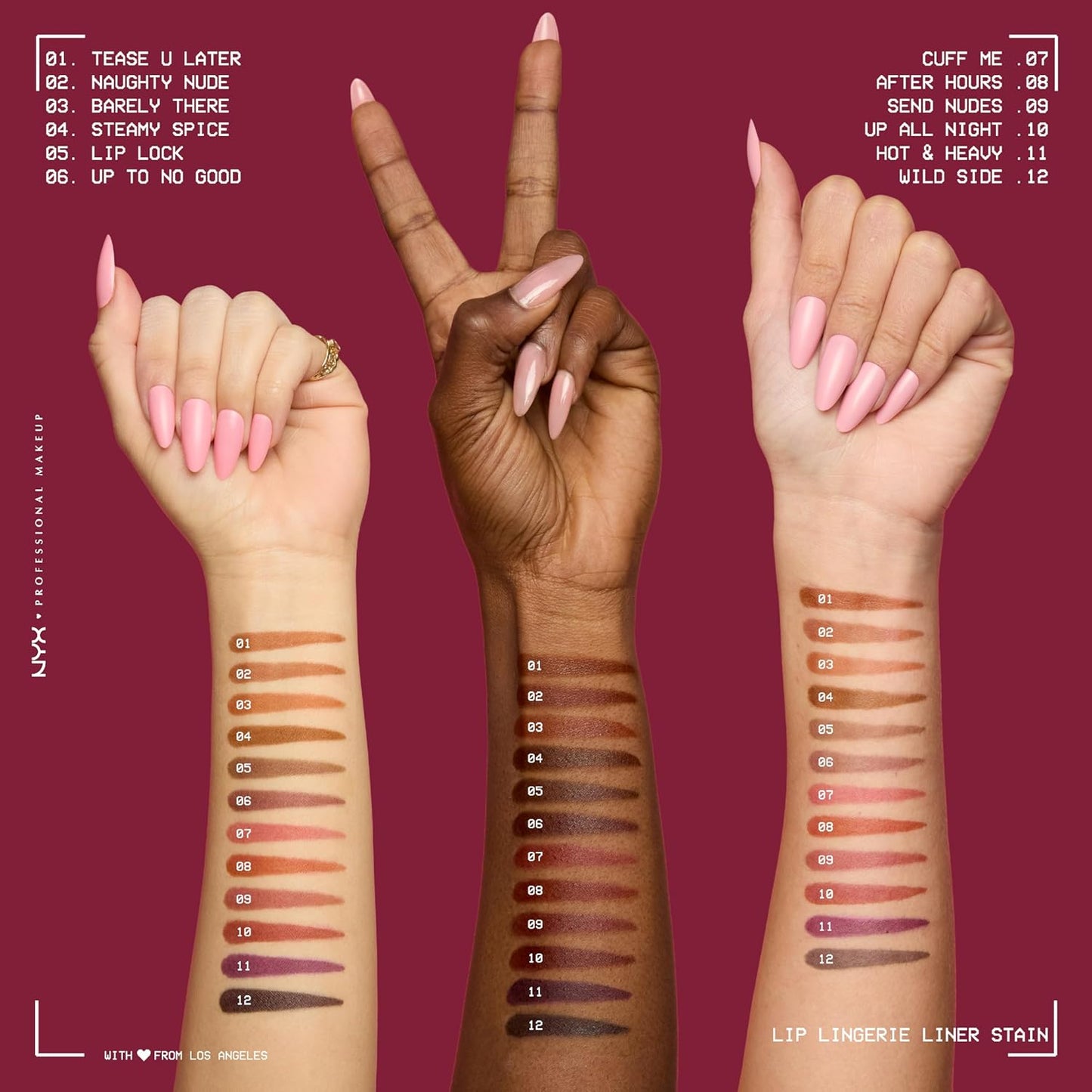 NYX Lip Lingerie Liner - All-Day Waterproof Lip Stain for Seamless Finish | Cuff Me Color