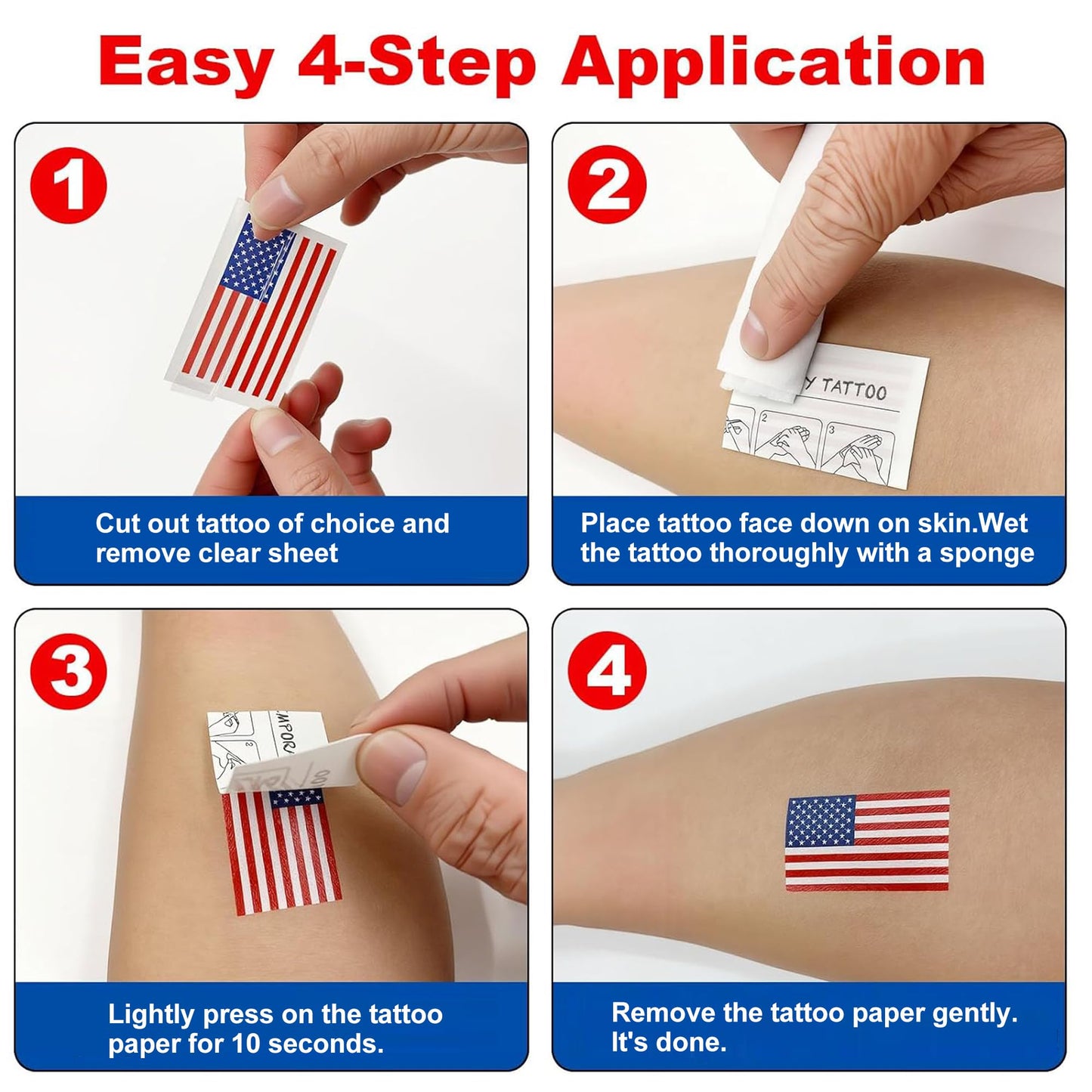 Canada Flag Temporary Tattoos for Sports Events | 11 Sheets- Waterproof Face Tattoos for Football Fans | Tattoo Stickers for Football Matches & Game Day Celebrations