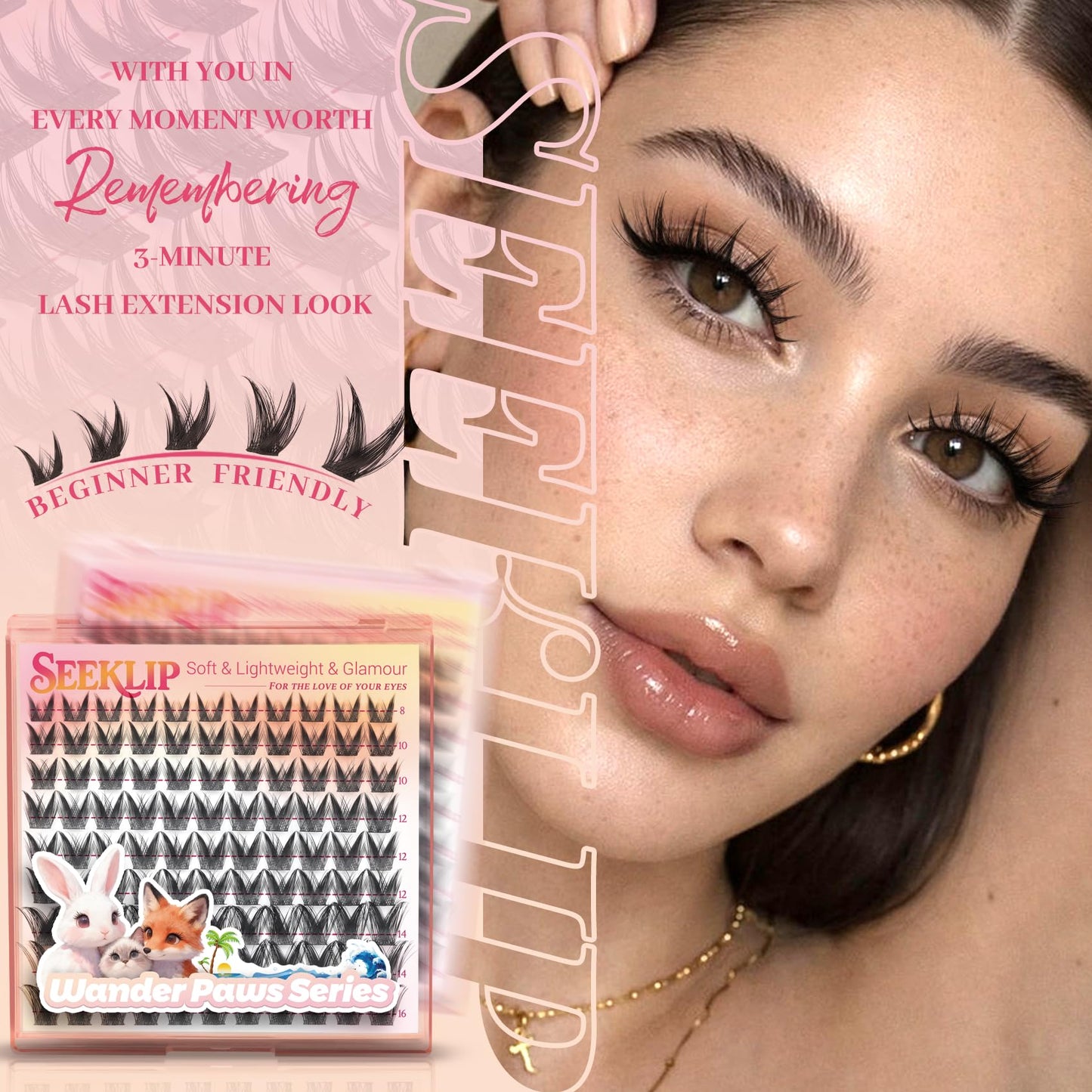 Manga Lash Clusters Anime Eyelashes Clusters with Wet Look Spikes (Vista)