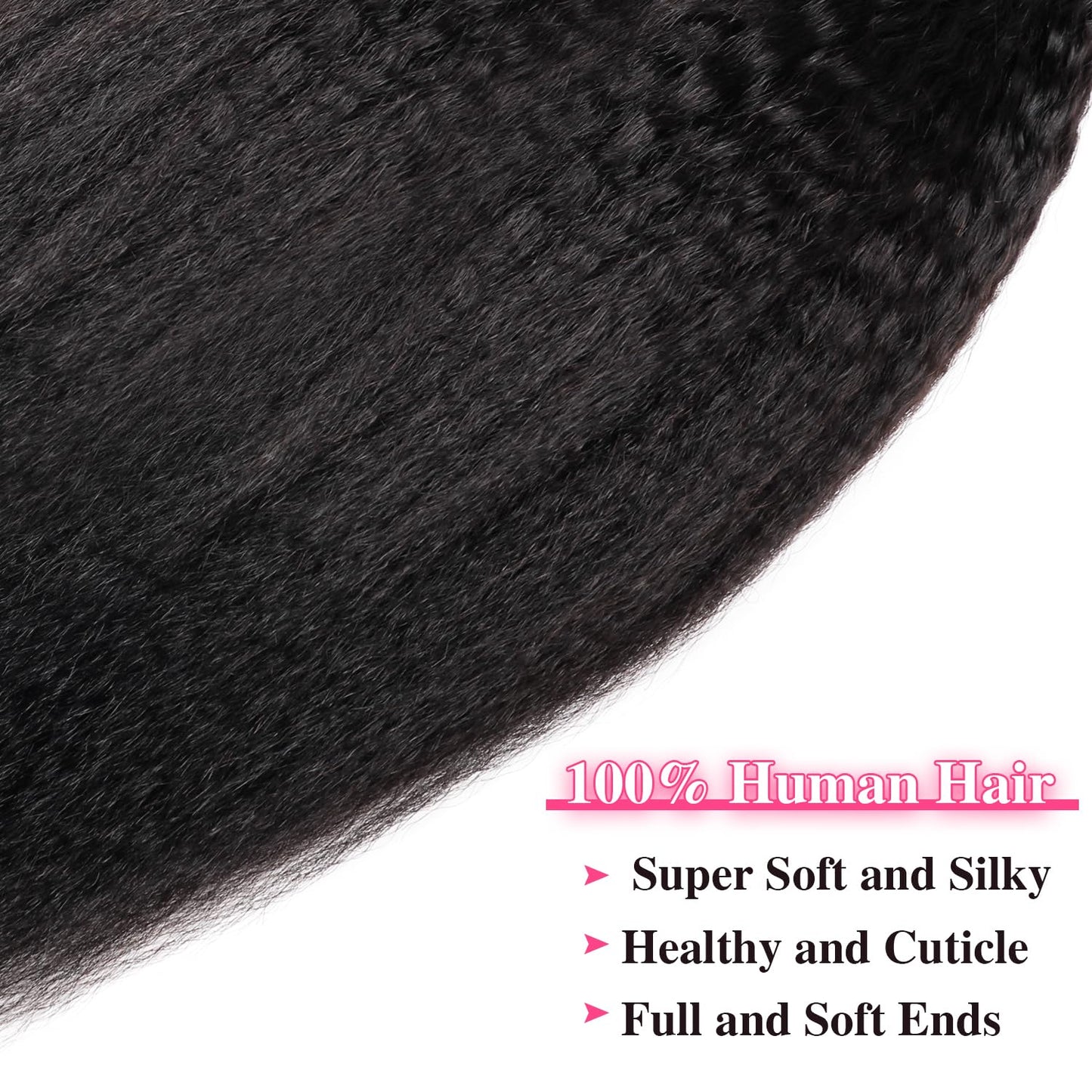 Mihugass Seamless Kinky Straight Clip In Hair Extensions Human Hair Natural Blend Kinky straight Clip Ins for Black Women Soft Full Volume Invisible Weft Not Flat 18 Inch 8Pcs 120g
