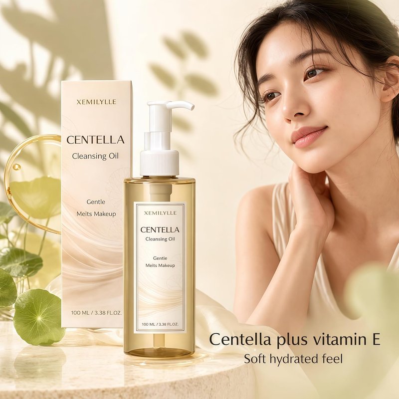 Centella Cleansing Oil - Lightweight Makeup Remover & Facial Cleanser | Fast Emulsifying Oil-to-Milk Formula, 3.38 Fl Oz