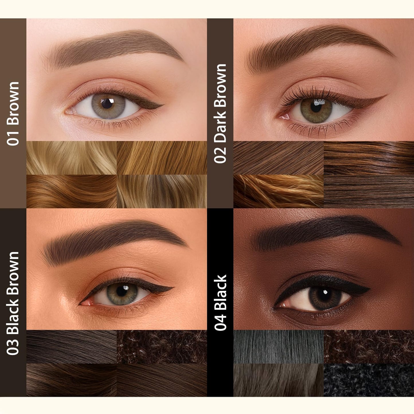 UCANBE 2-in-1 Eyebrow Pen & Gel Eyeliner Pencil – Microblading Eye Brow Pencil with Brow-Fection Angled Brush Tip + 1.5mm Ultra-Fine Eye Liner, Waterproof, Quick-Dry, Long Lasting (Dark Brown)