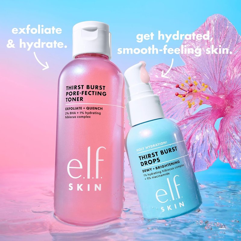 e.l.f. Thirst Burst Pore-Fecting Toner - Hydrating & Exfoliating Facial Toner with Salicylic Acid | Vegan & Cruelty-Free