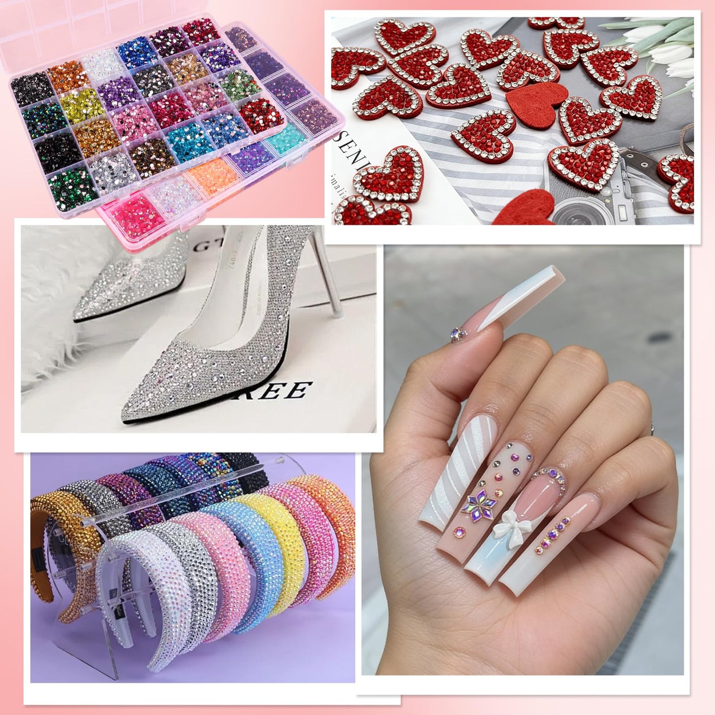 48000Pcs Resin Jelly Rhinestones for Bedazzling kit,48 Colors Bedazzler Kit