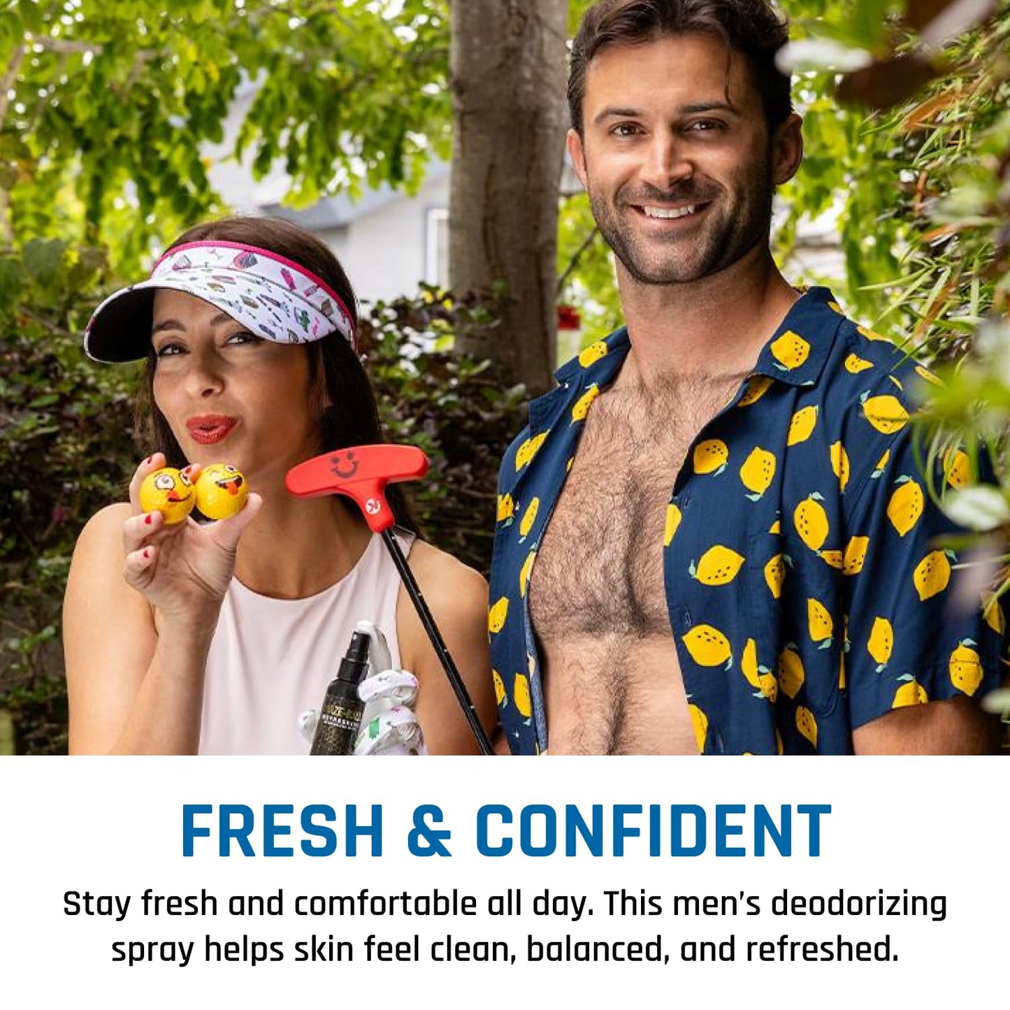 Derm Dude Amaze Ball Deodorant Spray for Men | Anti-Chafing Groin & Sack Spray with DeoPlex & Aloe Vera | Odor & Sweat Control for Private Parts | Alpine Breeze Scent, Talc-Free, 2oz