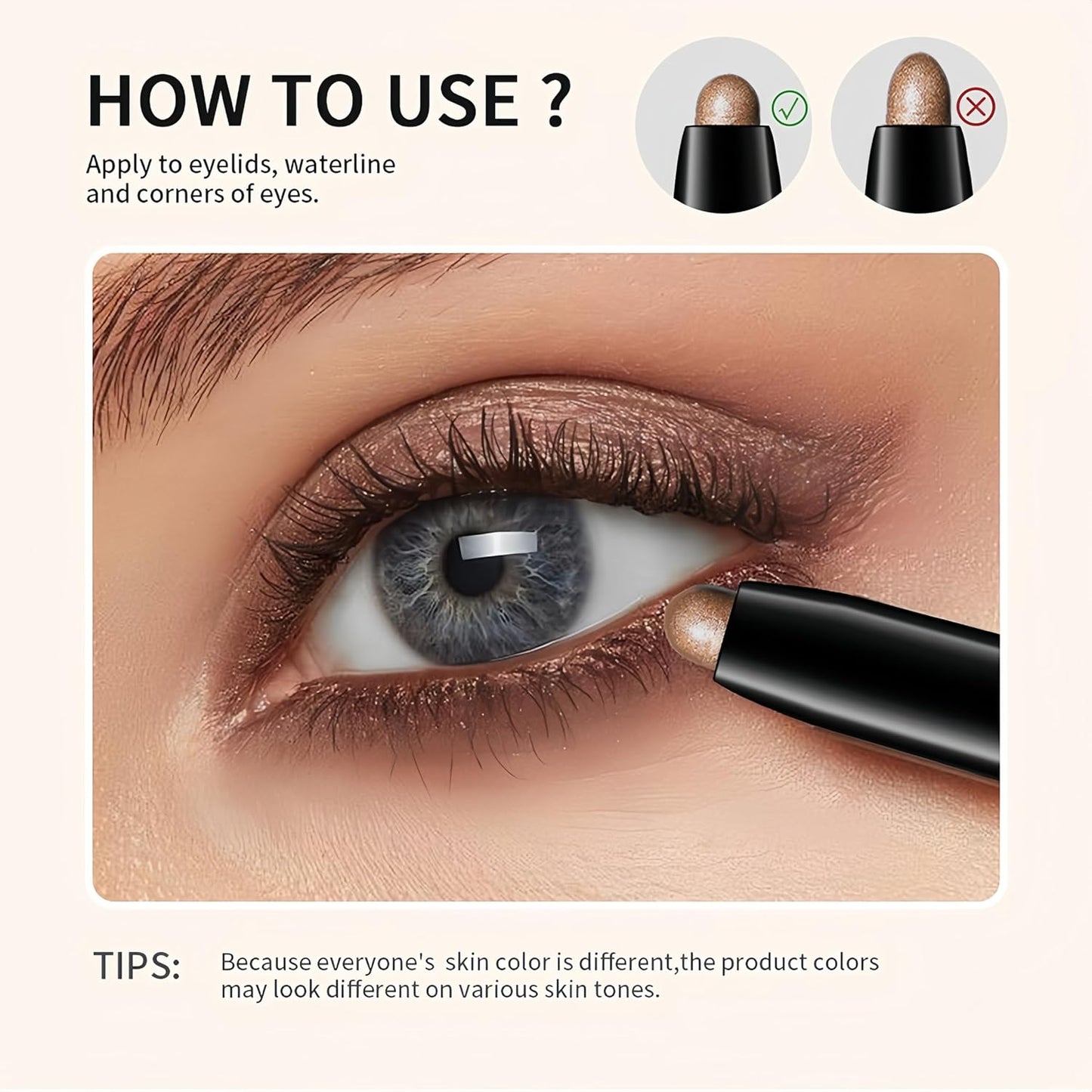 Cream Eyeshadow Stick - Silky Smooth Matte & Shimmer Finish | Waterproof & Long-Lasting, 10 Colors Available
