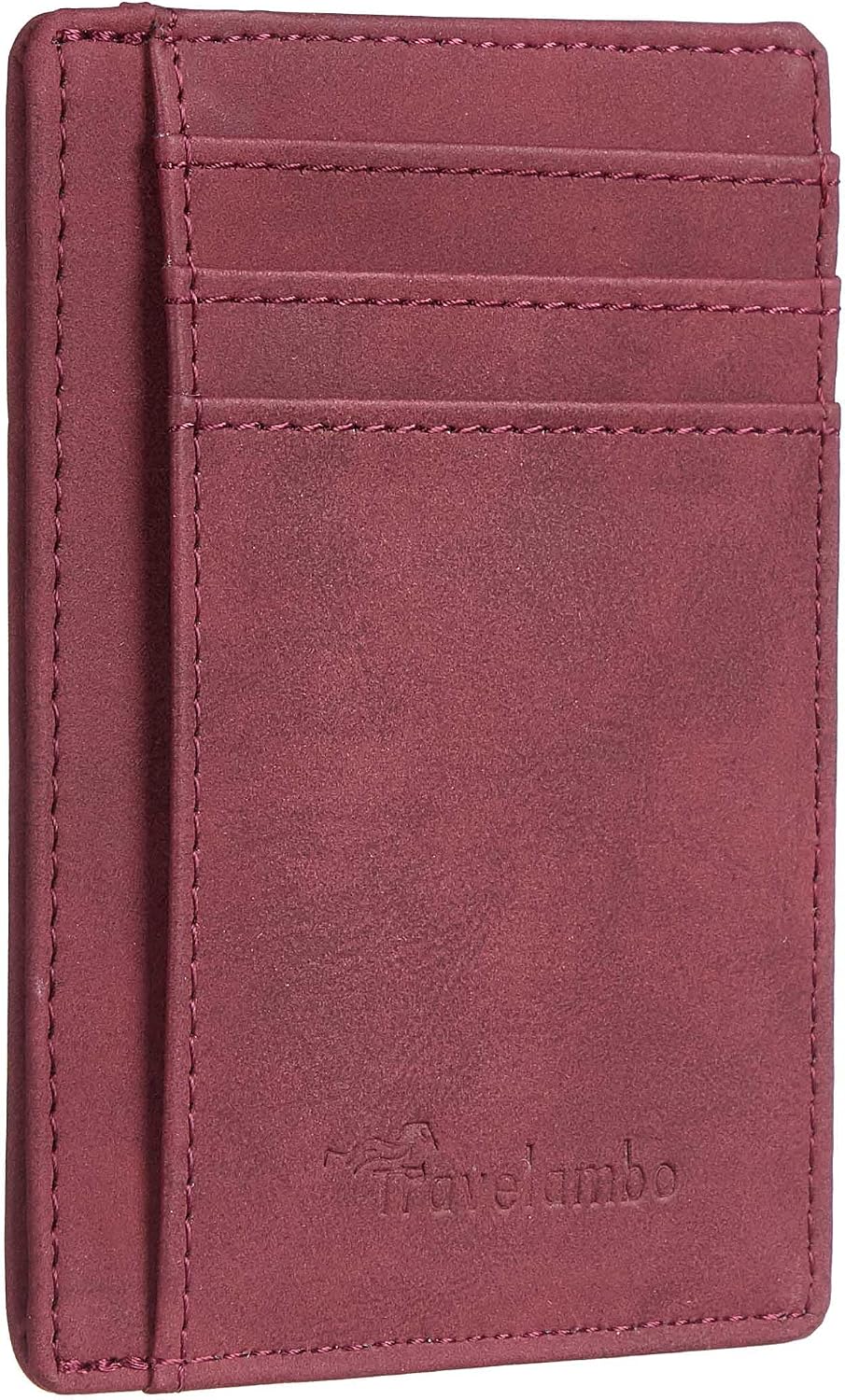 Minimalist Leather RFID Blocking Slim Wallet - Medium Size for Front Pocket Use