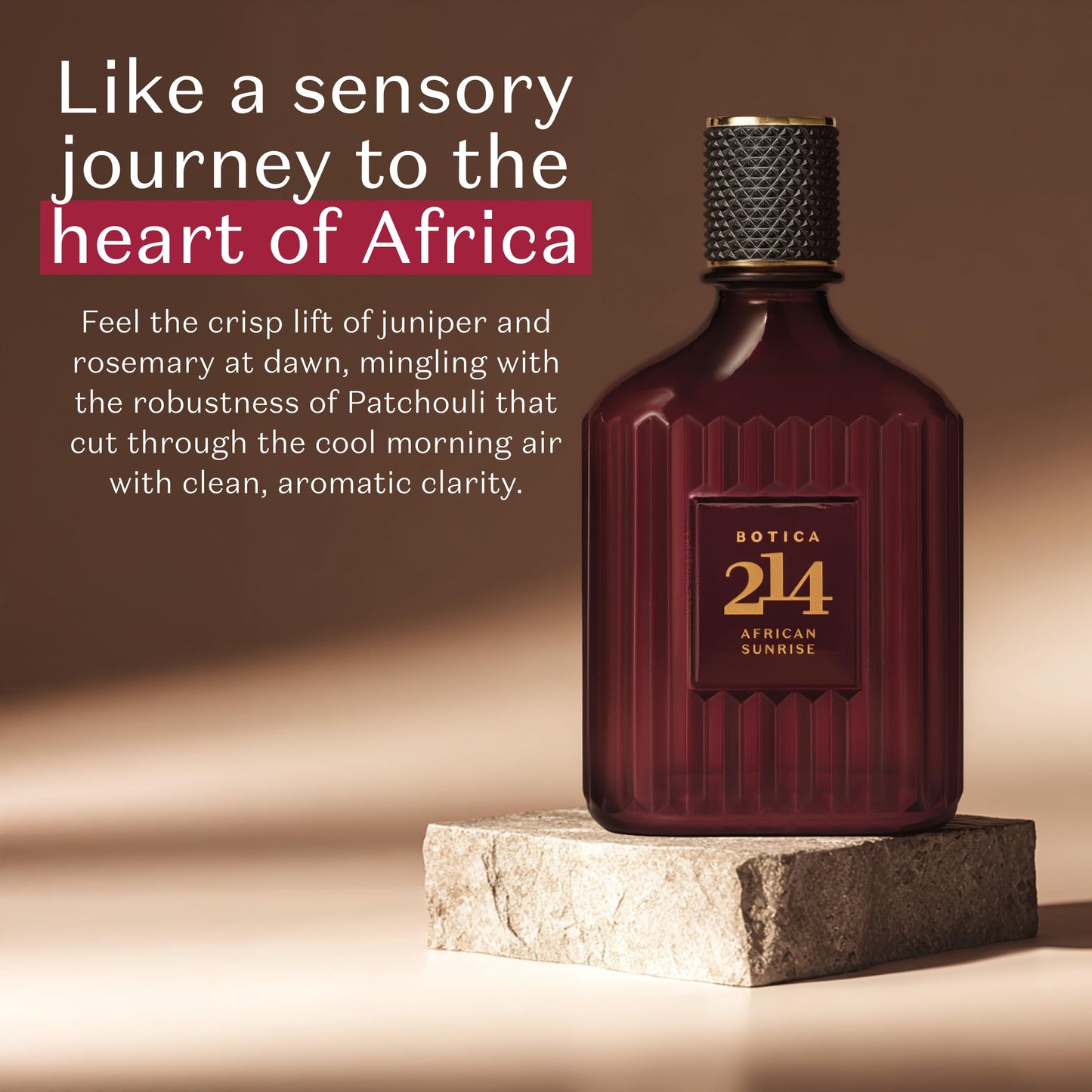 O Boticário BOTICA 214 African Sunrise Eau de Parfum for Men, Fougère Woody Fragrance with Rosemary, Juniper & Patchouli, 3 Ounce (90ml)