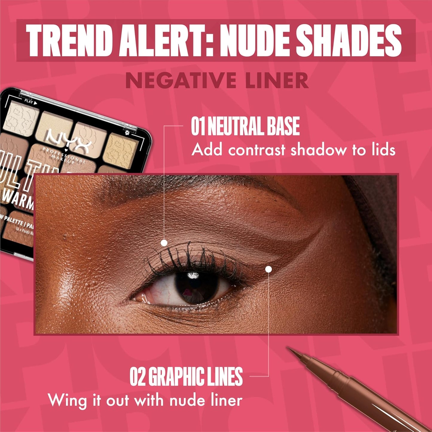 NYX Epic Ink Liner - Waterproof Liquid Eyeliner with Vegan Formula | Milk Chocolate Brown Matte