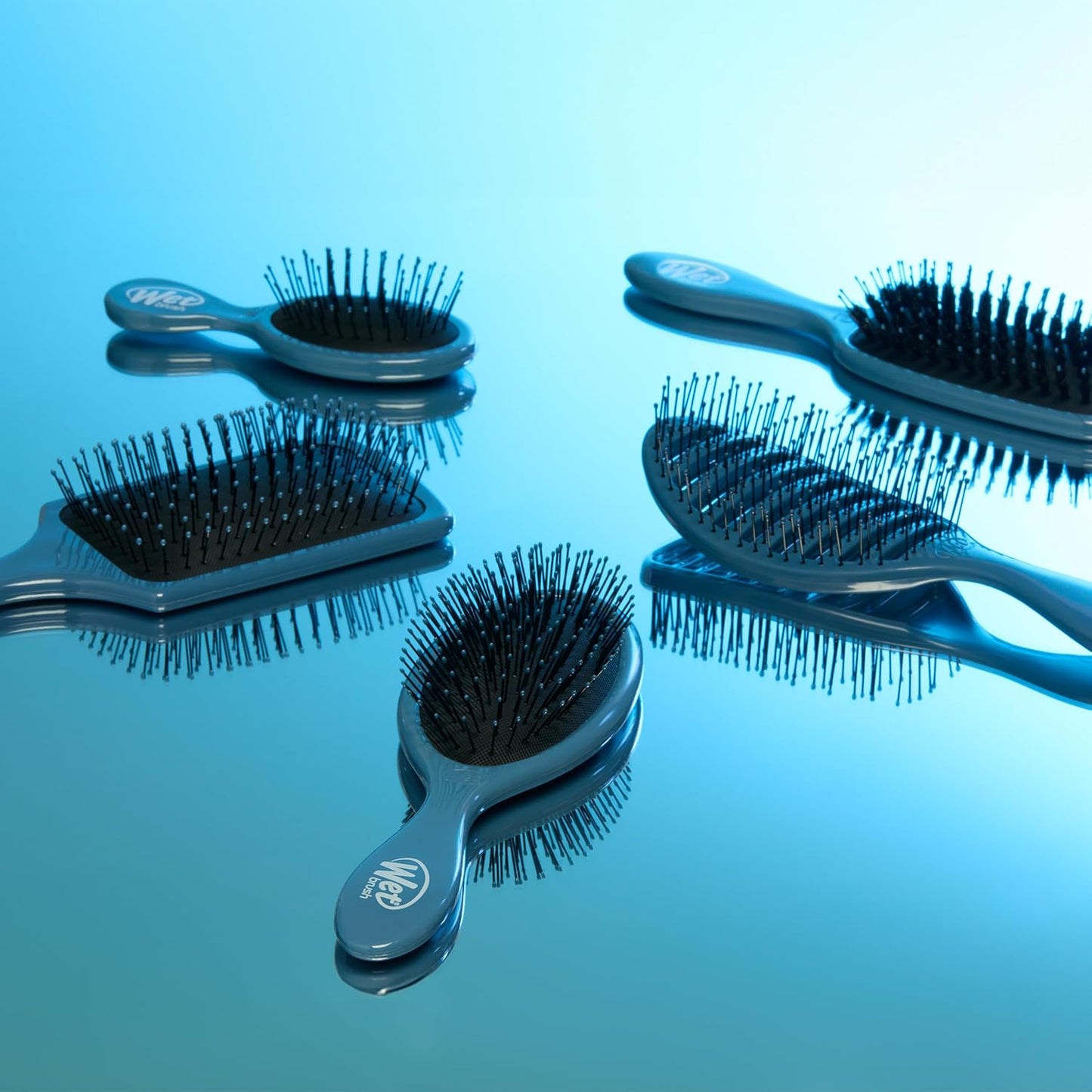 Wet Brush Original Detangler Hair Brush - Elemental Blue | Ultra-Soft IntelliFlex Bristles for Easy Detangling