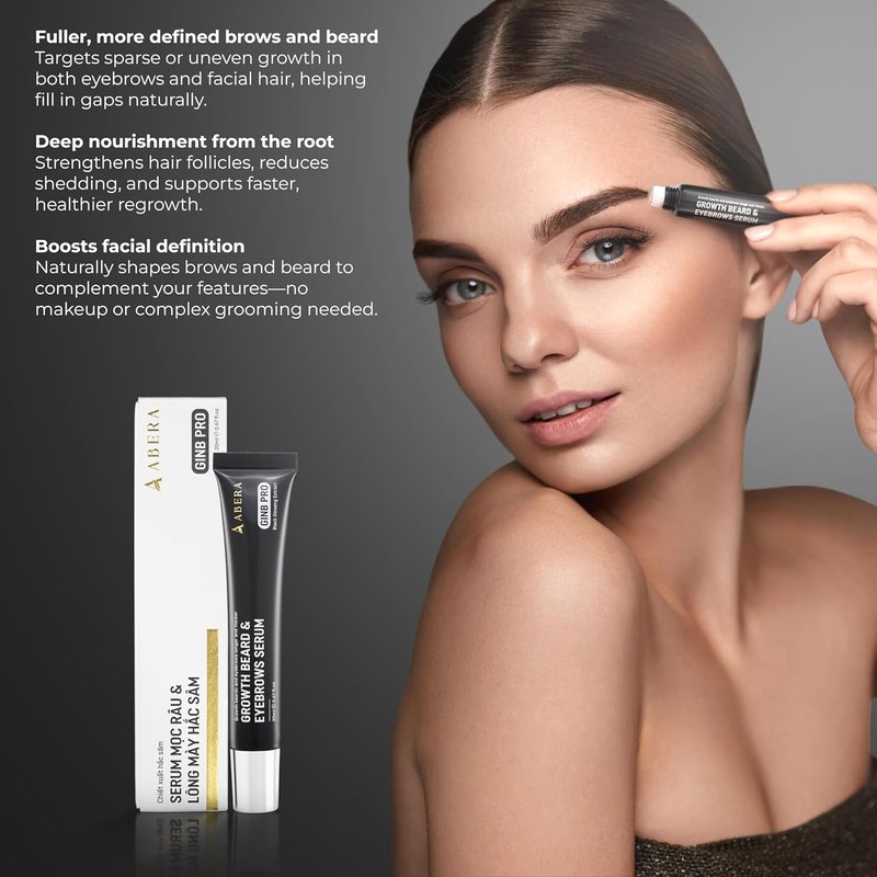 Eyebrow Growth Serum for Women & Men - Natural Brow Enhancer with Biotin & Castor Oil | Thicker Beard Growth