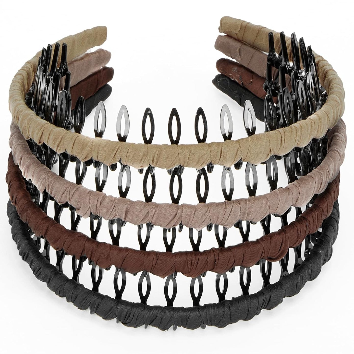 Multicolor Protection Resin Hair Comb & Headband Set - 4 Stylish Colors for Women