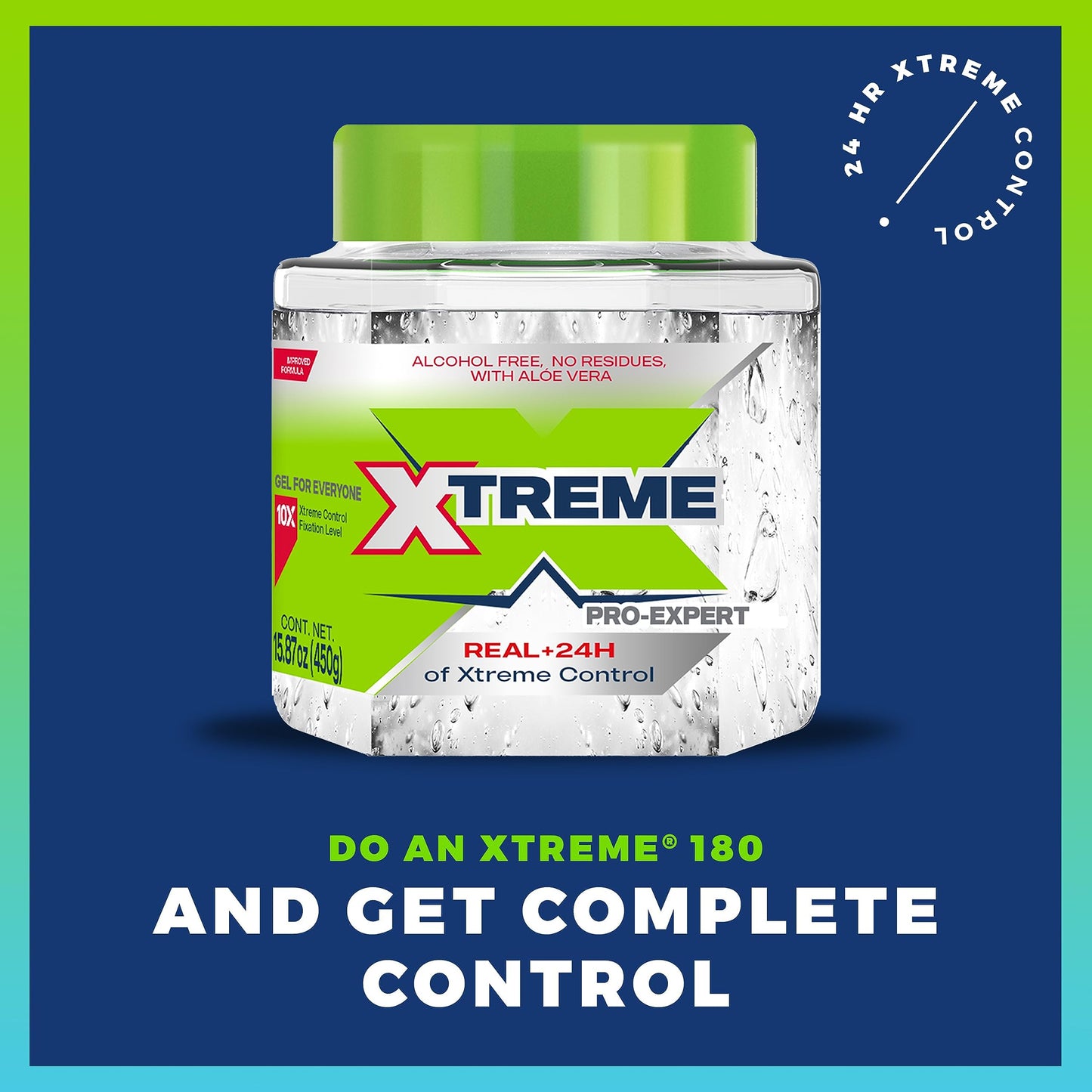 Xtreme Pro-Expert Clear Styling Hair Gel, 15.87 Oz, Pack of 2