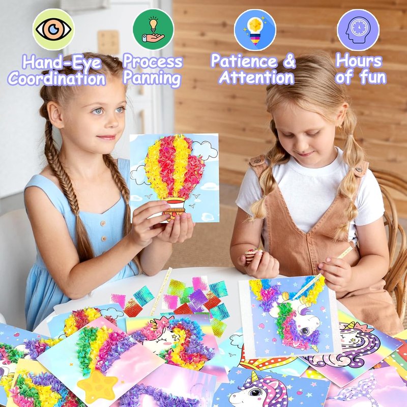 Magical Dream Decor - Mess-Free Kids' Art Fabric Craft Kit | DIY Birthday & Christmas Gift for Ages 4-10