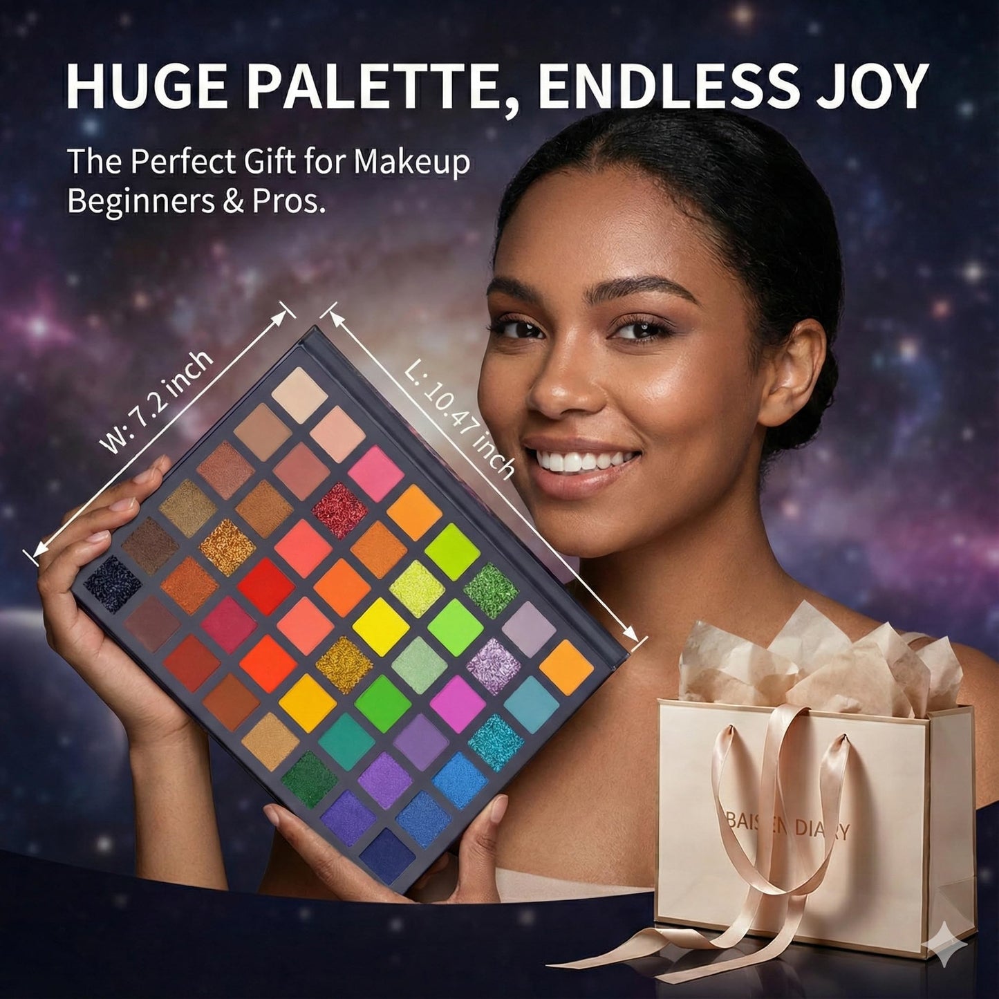 54 Color Professional Eyeshadow Palette – Ultra Pigmented Matte & Shimmer Bold Green, Forest & Olive Shades, Easy to Blend, Full Spectrum Warm & Cool Tones for Halloween & Christmas Glam Makeup