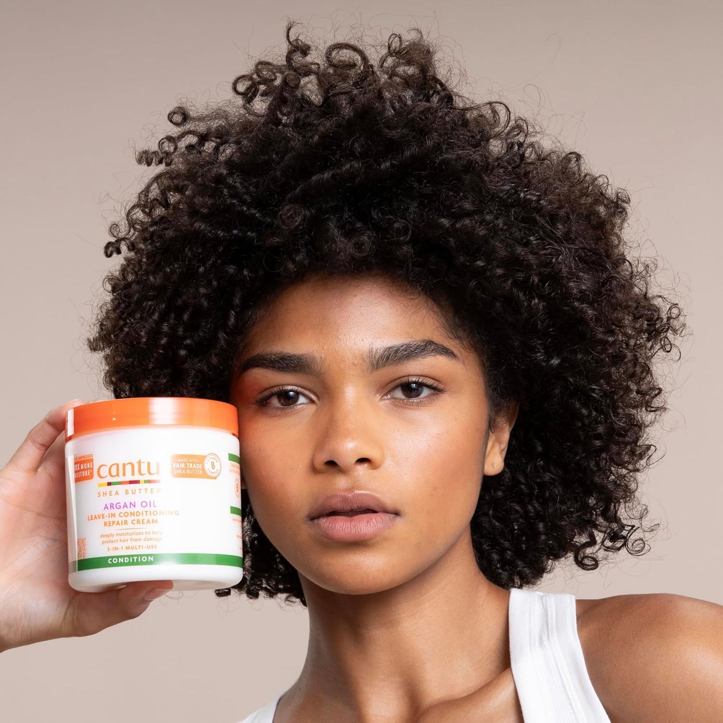 Cantu Argan Oil Leave-In Conditioning Repair Cream - 16 Ounce | Moisturizing Hair Treatment