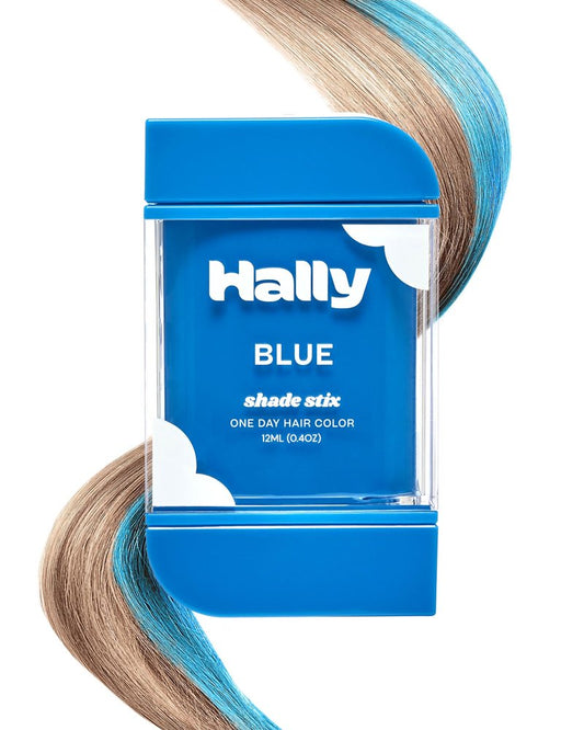 Hally Hair Temporary Hair Color, Shade Stix (Blue) - Hair Makeup Accessories for Kids, Teens & Adults - 12 ml Washable Hair Chalk & Dye for Festivals, Sporting Events & Parties