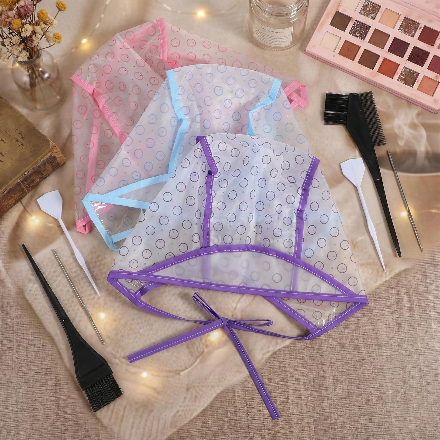 Highlighting Cap, Hair Bleach Caps Highlight Cap and Hook Coloring Frosting Dye Kit Tools Hair Highlighting Kit for Salon Dyeing Hairdressing