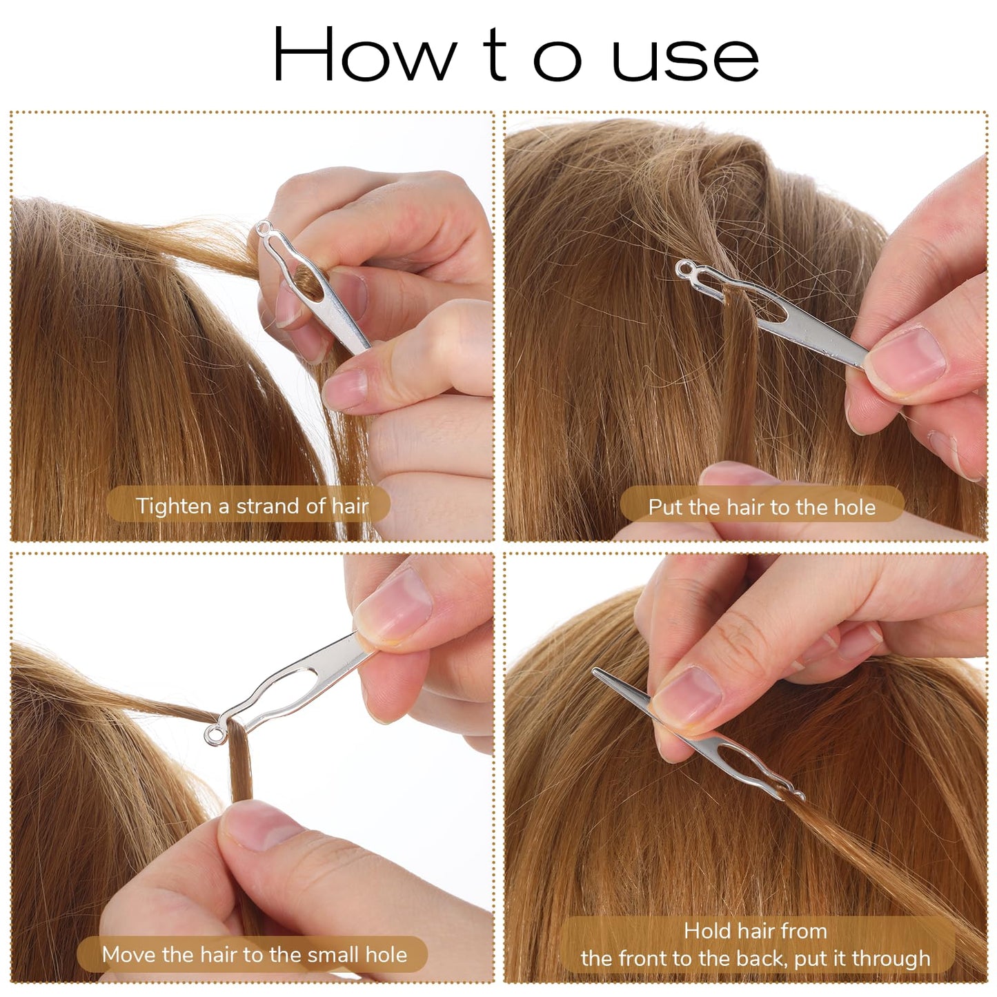 cobee 8Pcs Interlocking Tool for Locs, Loc Tools For Interlocking, Retighten Tool Loc Crochet Needle, Dreadlock Extensions Needle for Dreads Hair Tightening