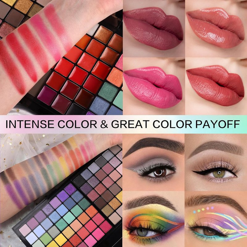 All-In-One Makeup Kit for Women | Complete Christmas Gift Set for Teens - Eyeshadow, Lip Gloss, Concealer & More