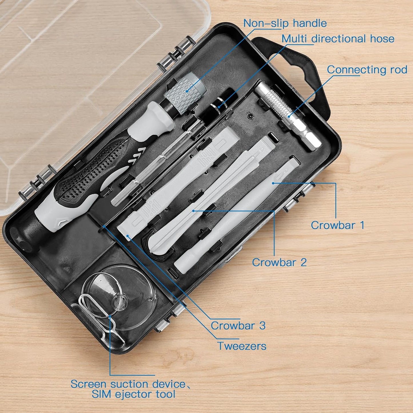 Precision Screwdriver Set - 115 in 1 Magnetic Tool Kit for Electronics, Watch, Mobile, Laptop, Game Console | Professional Repair Tools
