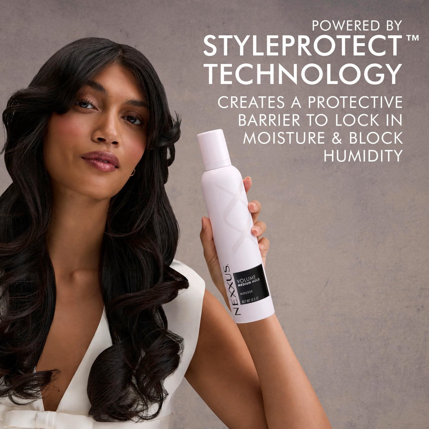 Nexxus Styling Hair Mousse for Volume Medium Hold Mousse Powered by STYLEPROTECT Technology 10.6 oz