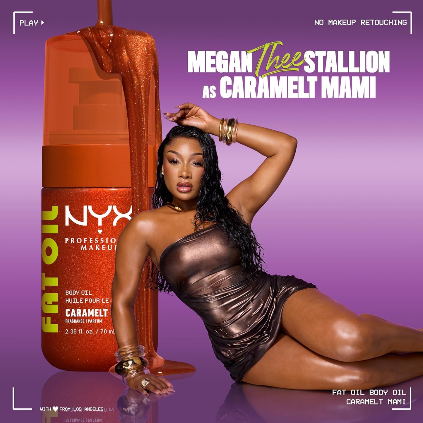 NYX Fat Oil Body Oil | Caramelt Mami - Caramel Scented Moisturizer with Vitamin E for 24HR Hydration & Glowing Skin