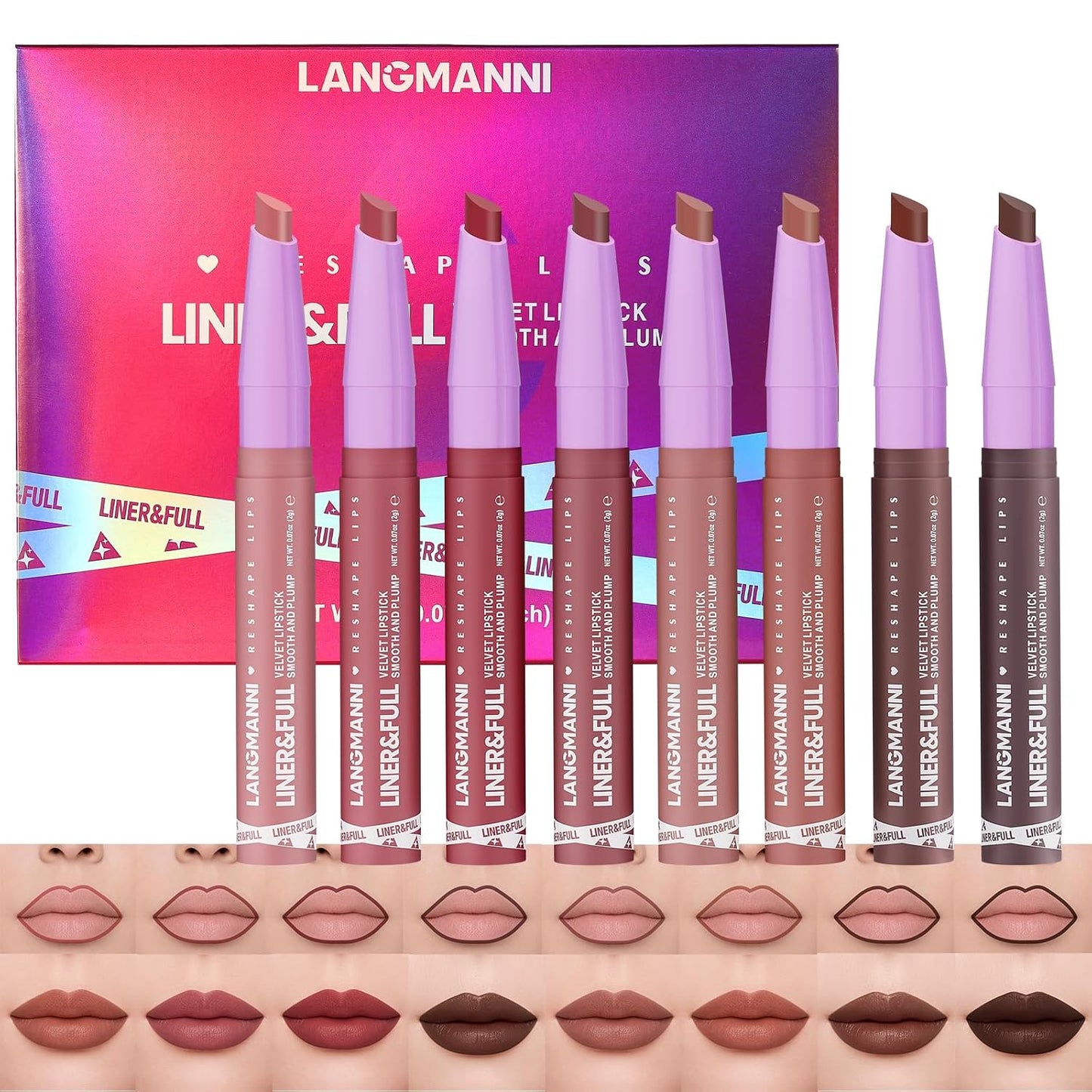 10Pcs Velvet Matte Lipstick Set - High Pigment, Long-Lasting, Waterproof | Soft Dark Nude Shades for Women