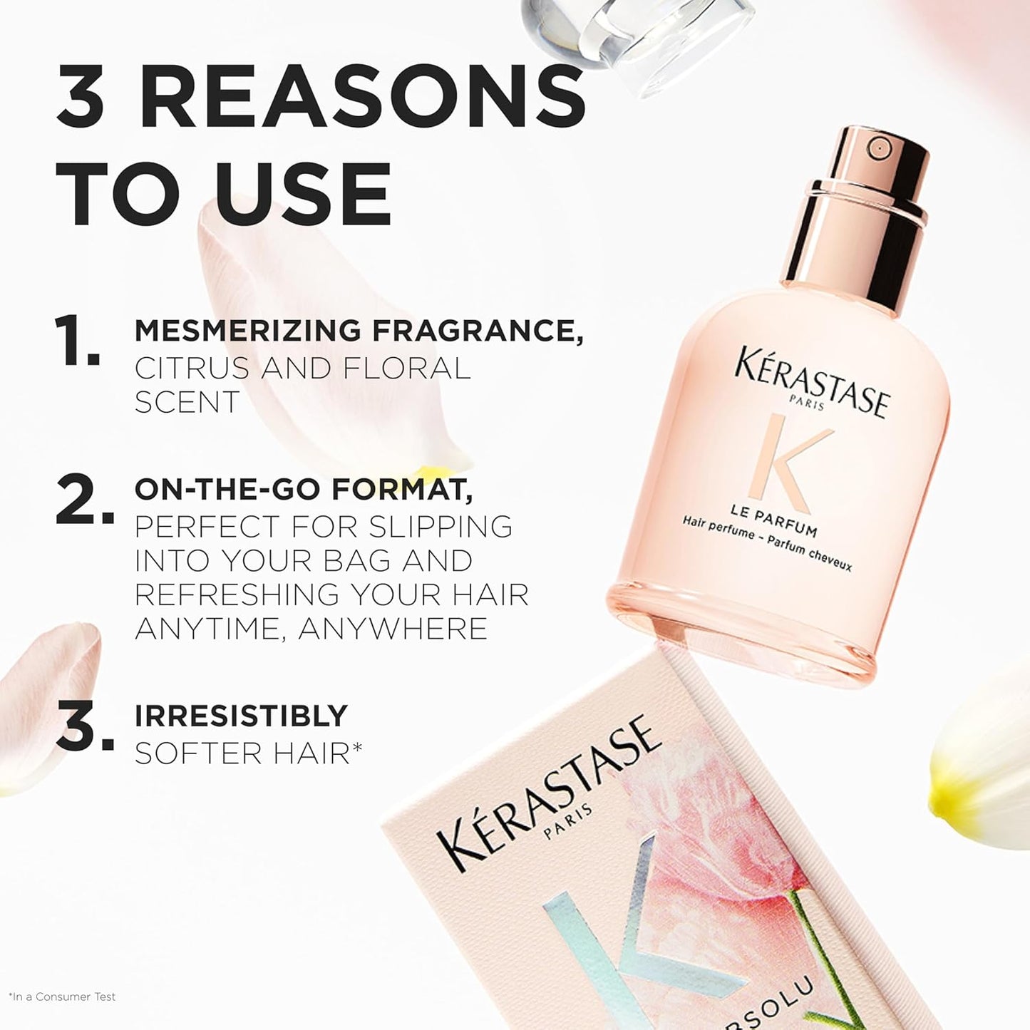 Kérastase Gloss Absolu Hair Perfume - Citrus & Floral Scent for Softer Hair | 1.7 oz