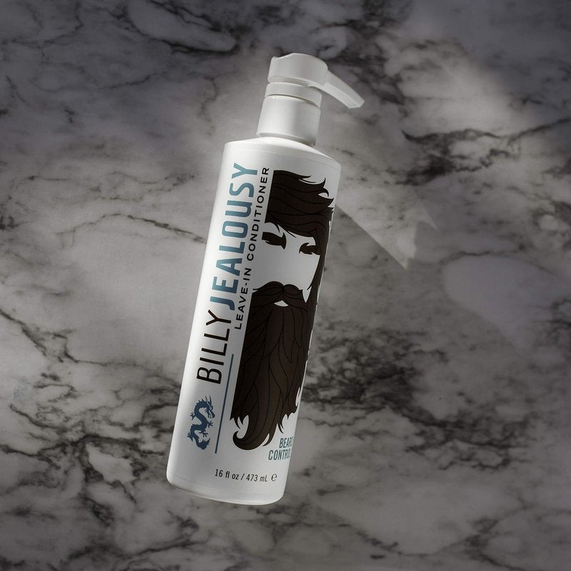 Billy Jealousy Beard Control Leave In Beard Conditioner for Men with Aloe Leaf Juice and Jojoba Seed Oil, Softens Hair and Skin, Light Hold with Matte Finish, 16 Fl Oz