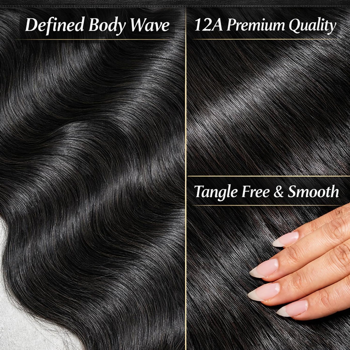 Body Wave Bundles Human Hair 20 20 20 Inch 14A Brazilian Hair 3 Bundles 100% Unprocessed Virgin Hair Sew in Extensions Natural Color No Tangle No Shedding