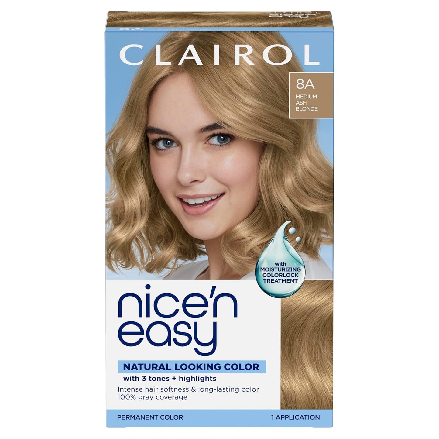 Clairol Nice'n Easy Permanent Hair Dye - Blackest Black | 100% Gray Coverage & Long-Lasting Shine | Single Pack