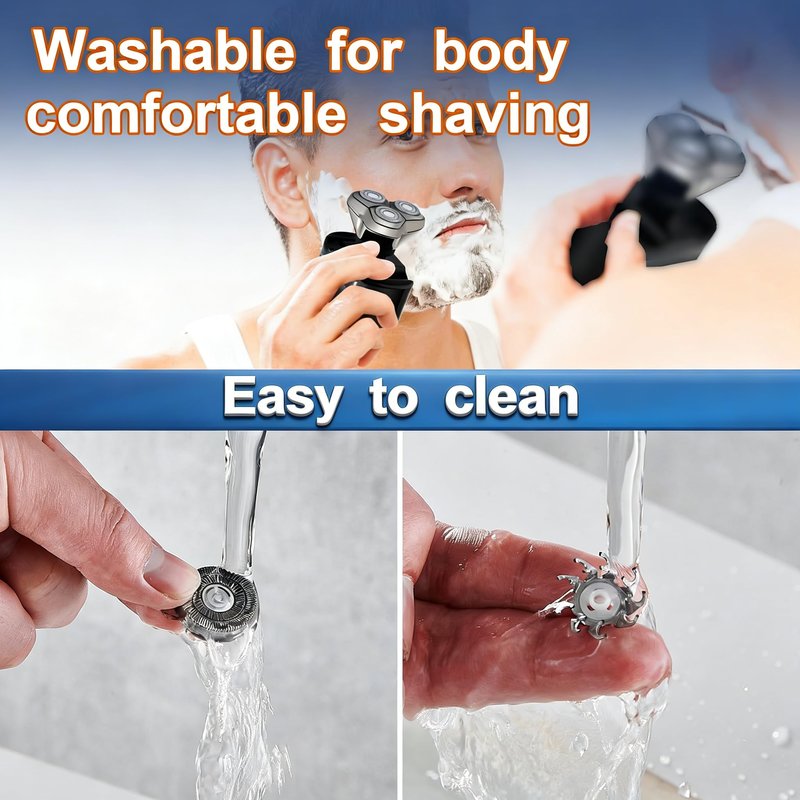4Pcs Shaver Replacement Blades, Compatible with Skull Pitbull Shaver Gold/Silver/Platinum PRO, Super Close Shaving Heads.