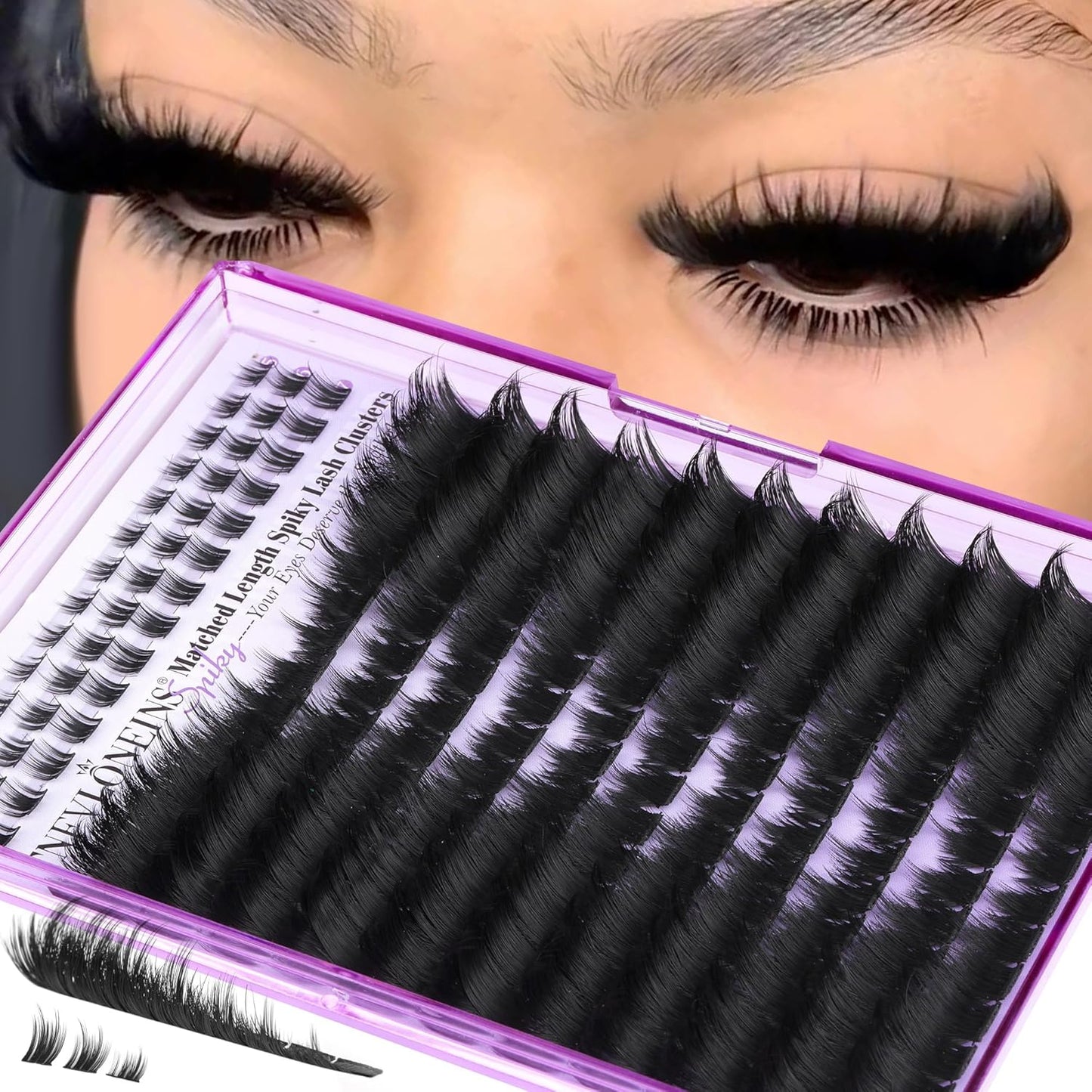 Lash Clusters - Wispy Spiky Individual Eyelash Extensions | DIY D Volume (10-16MM, 3 Styles)