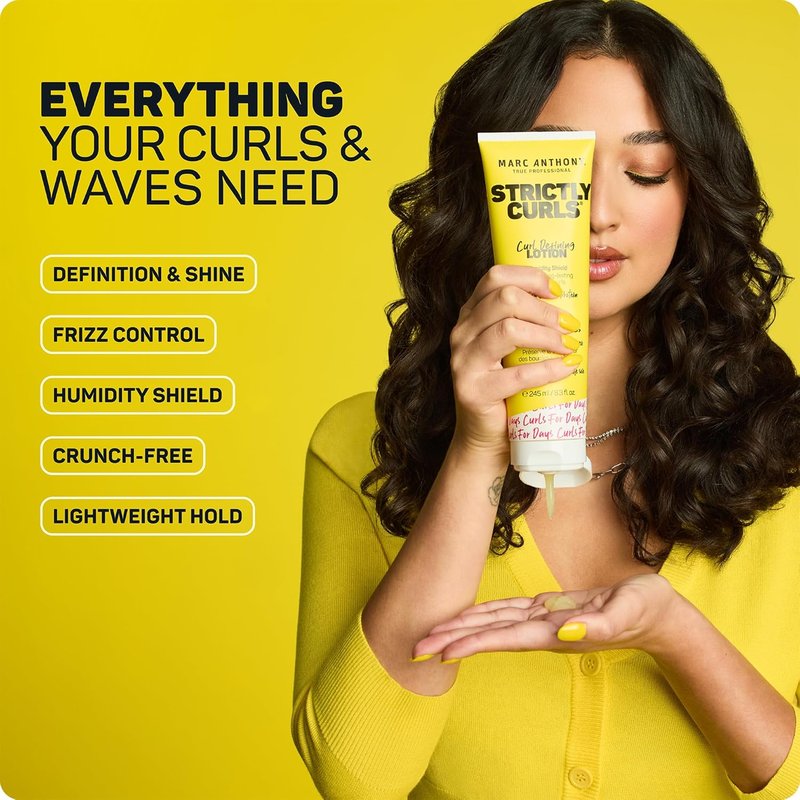 Marc Anthony Curl Defining Lotion - Lightweight Gel for Curly Hair | Long-Lasting Moisture & Frizz Control