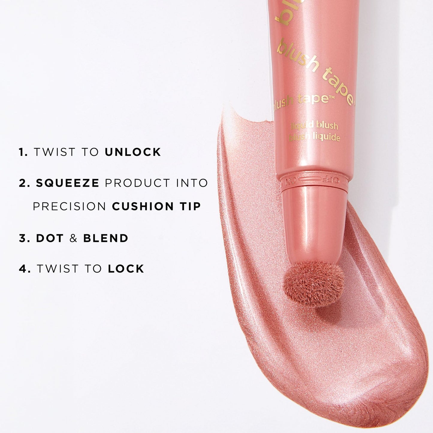 tarte blush tape liquid blush – Buildable Cream Cheek Makeup, Lightweight Formula, Blurs appearance for Radiant Glow, Vegan & Cruelty-Free, full size, pink