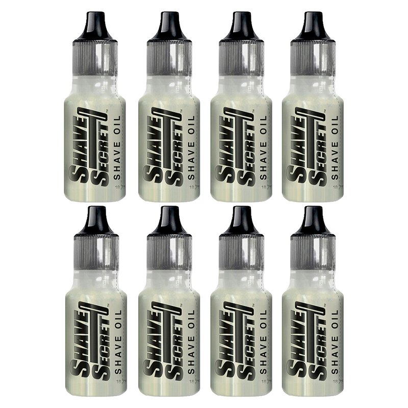 Shave Secret Pack of 8 - Shaving Oil, 0.63 fl Oz