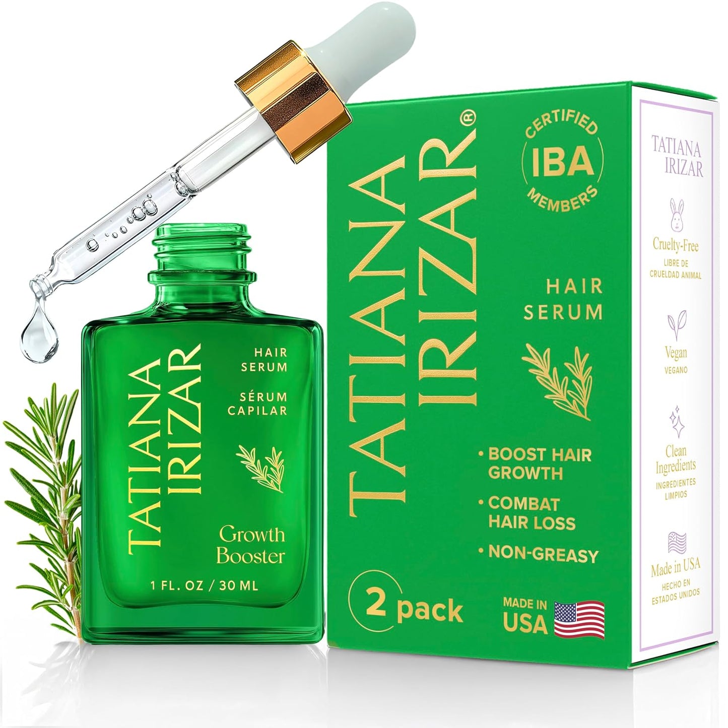 Hair Growth Serum for Women - Non-Greasy Rosemary & Amla Treatment | 3 Pack, 1 Oz Each