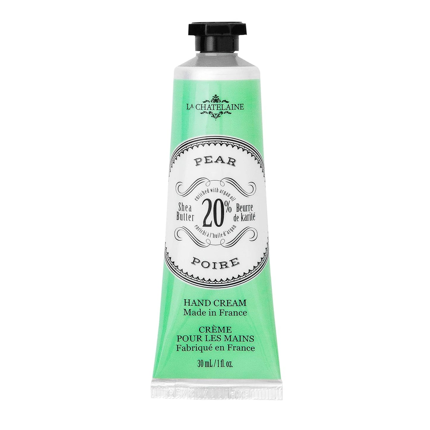 La Chatelaine Shea Butter Hand Cream - Organic Argan Oil, Moisturizing & Nourishing | Travel Size 1 oz/30ml - Amber Cashmere
