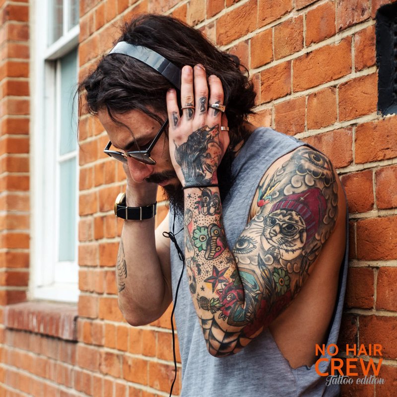 NO HAIR CREW Tattoo Edition Hair Removal Cream | Charcoal to Enhance Tattoo Colors (150 ml)