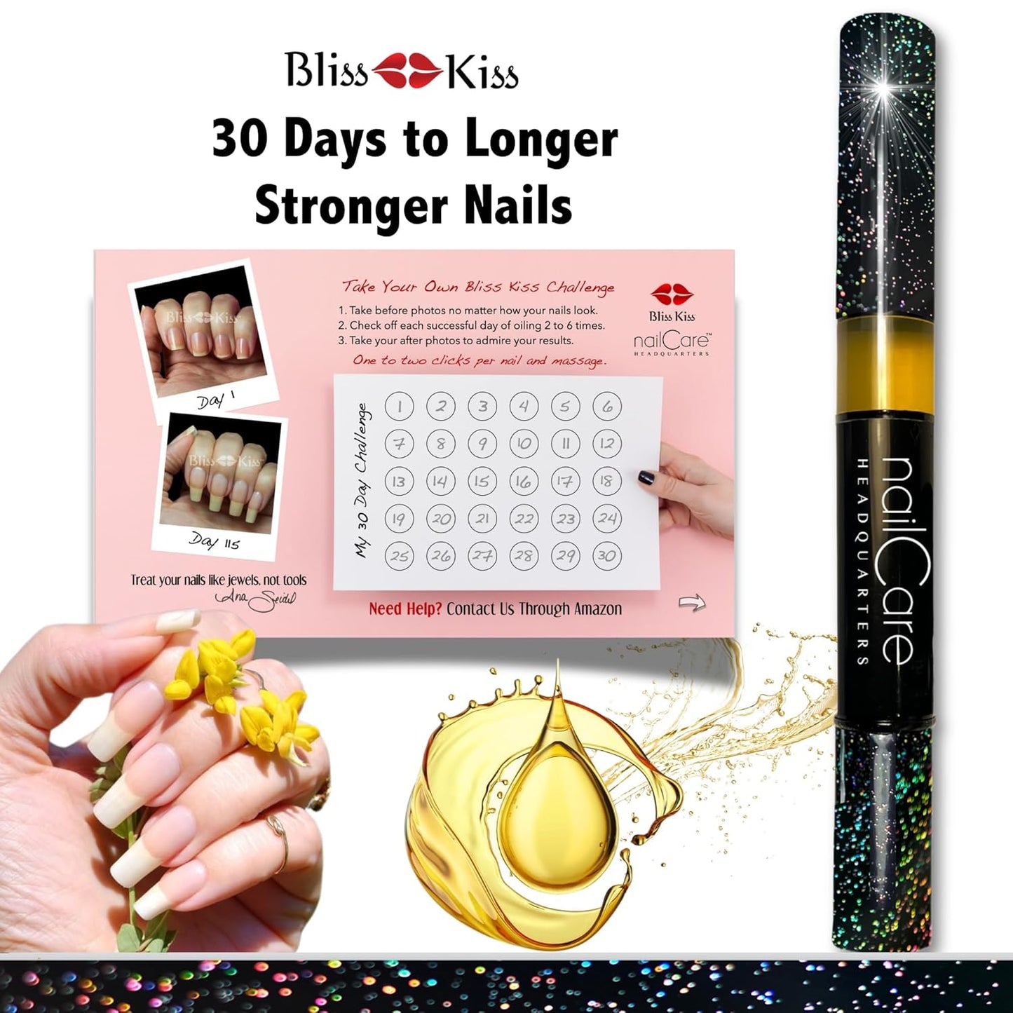 Simply Pure Cuticle Oil Pen - Natural Fragrance-Free Jojoba Nail Growth Oil for Softer Cuticles | 2ml