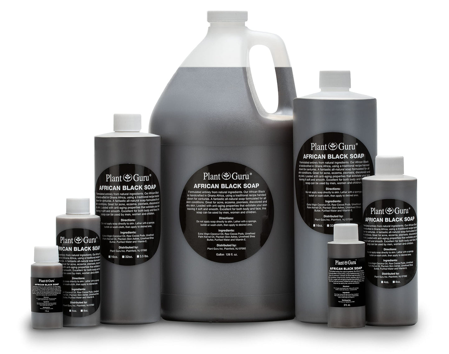 African Black Soap Liquid oz. 100% Raw Pure Natural From Ghana. Acne Treatment Aids Against Eczema & Psoriasis Dry Skin Scars and Dark Spots. Great For Pimples Blackhead Face Body Wash