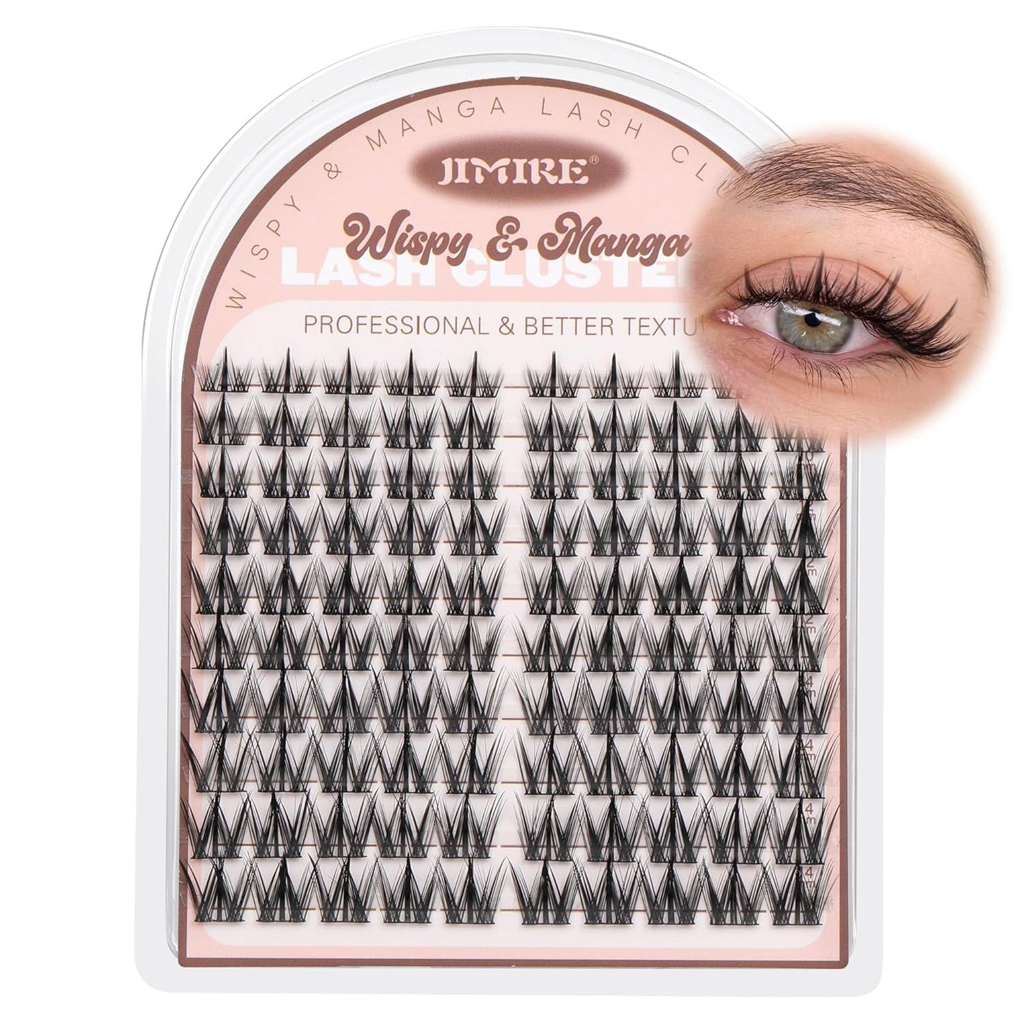 Wispy Lash Clusters - 180Pcs D-Curl Anime Eyelash Extensions | Natural Look 8-16MM